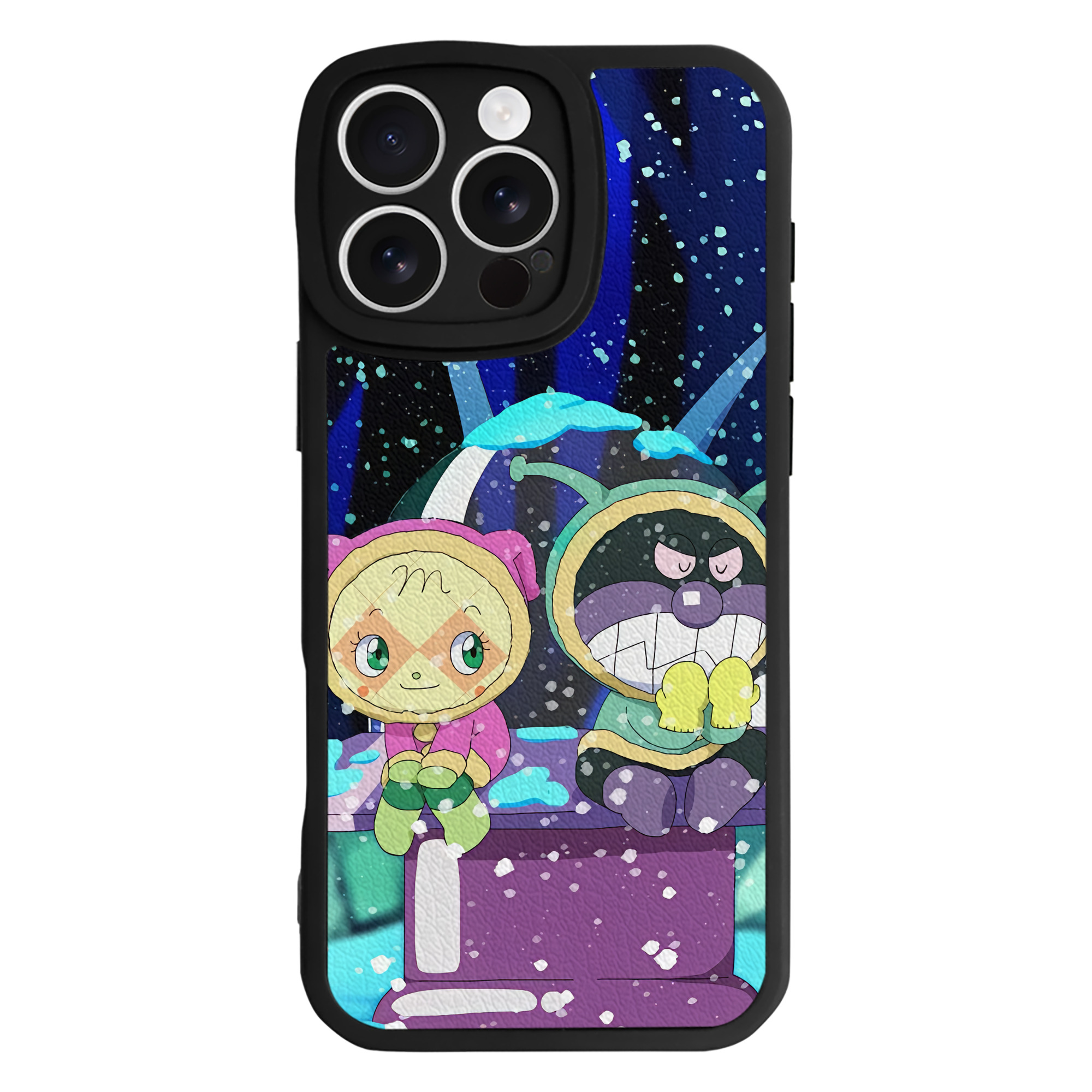 （画像用） アンパンマン Anpanman 【iPhone 16シリーズ対応】シリコンスマホケース（レザー調） 材質：シリコン